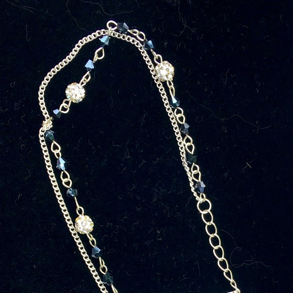 Anklet, Silver & Blue